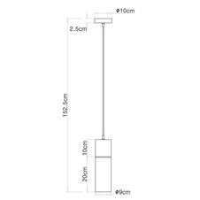 Závěsné svítidlo, kov černý, kouřové sklo, kov černý, textilní černý kabel, Ø9cm, V:153cm, bez žárovky 1xE27, max. 25W 230V