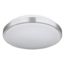 Stropní svítidlo, hliník, akryl opál, třpytivý efekt, senzor, IP44, svítidlo se vypíná po 30 sekundách, Ø30cm, V:9cm, včetně LED 18W 230V, 2300lm zdroj, 1050lm výstup, 4000K