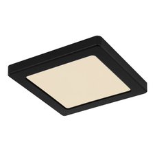Stropní svítidlo, plast černý, plast bílý, změna barvy světla přepínačem, fixace barvy, DxŠxV: 17x17x1,5cm, včetně LED 12W 230V, 1050lm zdroj, 900lm výstup, změna barvy světla 3000/4000/6500K