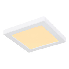 Stropní svítidlo, plast bílý, plast bílý, změna barvy světla přepínačem, fixace barvy, DxŠxV: 17x17x1,5cm, včetně LED 12W 230V, 1050lm zdroj, 950lm výstup, změna barvy světla 3000/4000/6500K
