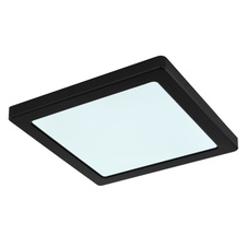 Stropní svítidlo, plast černý, plast bílý, změna barvy světla přepínačem, fixace barvy, DxŠxV: 22x22x1,5cm, včetně LED 18W 230V, 1900lm zdroj, 1400lm výstup, změna barvy světla 3000/4000/6500K