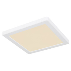 Stropní svítidlo, plast bílý, plast bílý, změna barvy světla přepínačem, fixace barvy, DxŠxV: 22x22x1,5cm, včetně LED 18W 230V, 1900lm zdroj, 1500lm výstup, změna barvy světla 3000/4000/6500K