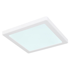 Stropní svítidlo, plast bílý, plast bílý, změna barvy světla přepínačem, fixace barvy, DxŠxV: 22x22x1,5cm, včetně LED 18W 230V, 1900lm zdroj, 1500lm výstup, změna barvy světla 3000/4000/6500K