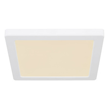 Stropní svítidlo, plast bílý, plast bílý, změna barvy světla přepínačem, fixace barvy, DxŠxV: 22x22x1,5cm, včetně LED 18W 230V, 1900lm zdroj, 1500lm výstup, změna barvy světla 3000/4000/6500K