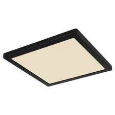Stropní svítidlo, plast černý, plast bílý, změna barvy světla přepínačem, fixace barvy, DxŠxV: 29x29x1,5cm, včetně LED 24W 230V, 2500lm zdroj, 2000lm výstup, změna barvy světla 3000/4000/6500K