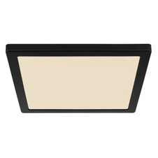 Stropní svítidlo, plast černý, plast bílý, změna barvy světla přepínačem, fixace barvy, DxŠxV: 29x29x1,5cm, včetně LED 24W 230V, 2500lm zdroj, 2000lm výstup, změna barvy světla 3000/4000/6500K