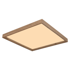 Stropní svítidlo, kov bílý, MDF vzhled dřeva, plast opál, fixace barvy, DxŠxV: 45x45x9cm, včetně LED 24W 230V, 2650lm zdroj, 1500lm výstup, změna barvy světla přepínačem na svítidle 2700/4500/6500K