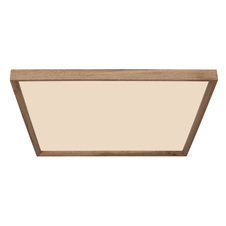 Stropní svítidlo, kov bílý, MDF vzhled dřeva, plast opál, fixace barvy, DxŠxV: 60x60x9cm, včetně LED 36W 230V, 4300lm zdroj, 2400lm výstup, změna barvy světla přepínačem na svítidle 2700/4500/6500K