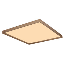 Stropní svítidlo, kov bílý, MDF vzhled dřeva, plast opál, fixace barvy, DxŠxV: 60x60x9cm, včetně LED 36W 230V, 4300lm zdroj, 2400lm výstup, změna barvy světla přepínačem na svítidle 2700/4500/6500K
