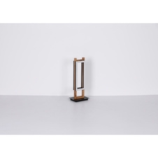 Stropní svítidlo, kov černý, MDF tmavě hnědý, plast bílý, otočné, DxŠxV: 69x37x11cm, včetně LED 20W 230V, 2100lm zdroj, 850lm výstup, 3000K