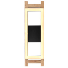 Nástěnné svítidlo, kov černý, MDF tmavě hnědý, plast bílý, ŠxV: 14x45cm, H:8cm, včetně LED 10W 230V, 1050lm zdroj, 400lm výstup, 3000K