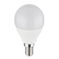 LED žárovka, plast bílý, hliník, Ø4,7cm, V:9,8cm, E14 7W 230V, 650lm zdroj, 650lm výstup, 3000K