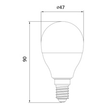 LED žárovka, plast bílý, hliník, Ø4,7cm, V:9,8cm, E14 7W 230V, 650lm zdroj, 650lm výstup, 3000K