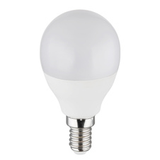 LED žárovka, plast bílý, hliník, Ø4,7cm, V:9,8cm, E14 7W 230V, 650lm zdroj, 650lm výstup, 4000K