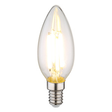 LED žárovka, sklo průhledné, Ø3,5cm, V:9,8cm, E14 6W 230V, 800lm zdroj, 800lm výstup, 3000K