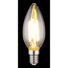 LED žárovka, sklo průhledné, Ø3,5cm, V:9,8cm, E14 6W 230V, 800lm zdroj, 800lm výstup, 3000K