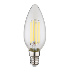 LED žárovka, sklo průhledné, Ø3,5cm, V:9,8cm, E14 6W 230V, 800lm zdroj, 800lm výstup, 4000K