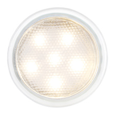 LED žárovka, sklo satinované, Ø5cm, V:5,6cm, 1xGU10 LED 3W 230V, 250lm, 3000K.