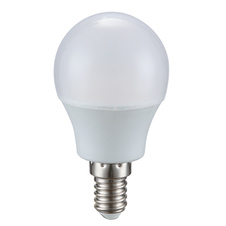 LED žárovka, hliník, plast bílý, ILLU, stmívatelná, Ø4,7cm, V:9cm, 1xE14 ILLU 5W 230V, 470lm, 3000K.