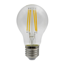 LED žárovka, stříbrná, sklo průhledné, E27 AGL, Ø6cm, V:10,6cm, E27 LED 4W 230V, 450lm, 2700K