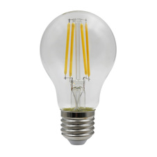 LED žárovka, stříbrná, sklo průhledné, E27 AGL, Ø6cm, V:10,6cm, E27 LED 4W 230V, 470lm, 2700K