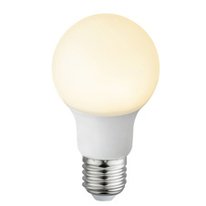 LED žárovka, hliník, plast bílý, AGL vlákna, Ø6cm, V:11cm, 1xE27 9W 230V, 810lm, 4000K.