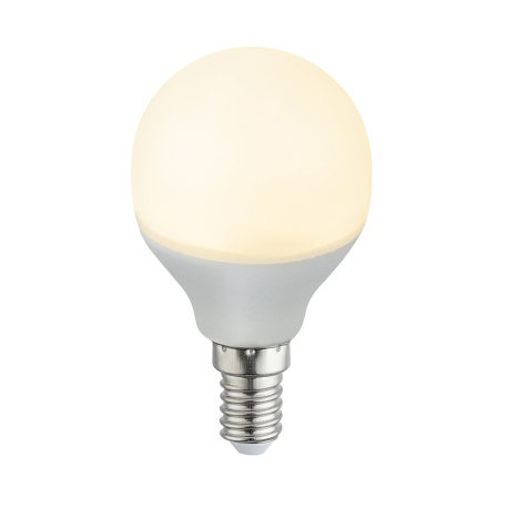 LED žárovka, keramika, bílá, Ø4,5cm, V:7,9cm, 1xE14 ILLU 4,9W 230V, 470lm, 3000K.