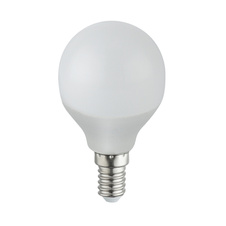 LED žárovka, keramika, bílá, Ø4,5cm, V:7,9cm, 1xE14 ILLU 4,9W 230V, 470lm, 3000K.