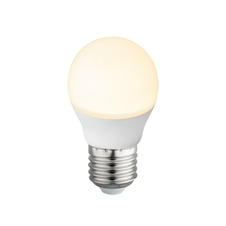 LED žárovka, plast bílý, Ø4,7cm, V:8,8cm, 1xE27 ILLU 6W 230V, 550lm, 3000K.