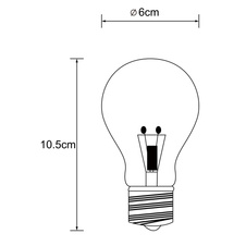 Žárovka, 1xE27 25W 230V, zelená