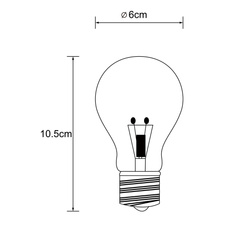 Žárovka, 1xE27 25W 230V, žlutá.