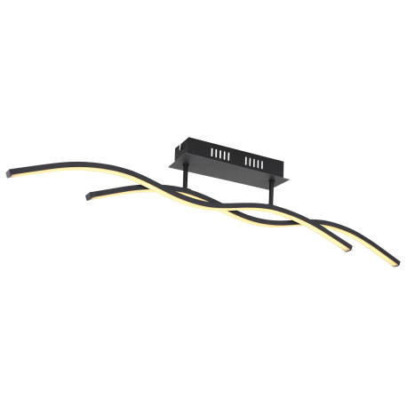 Stropní svítidlo, kov černý, grafit, plast opál, DxŠxV:880x80x155mm, včetně LED 20W 230V, zdroj 2300lm, výstup 1130lm, 3000K
