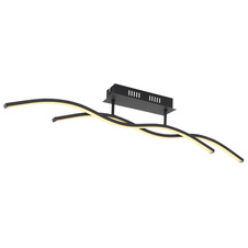 Stropní svítidlo, kov černý, grafit, plast opál, DxŠxV:880x80x155mm, včetně LED 20W 230V, zdroj 2300lm, výstup 1130lm, 3000K