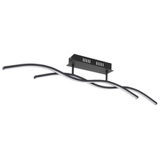 Stropní svítidlo, kov černý, grafit, plast opál, DxŠxV:880x80x155mm, včetně LED 20W 230V, zdroj 2300lm, výstup 1130lm, 3000K