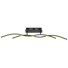 Stropní svítidlo, kov černý, grafit, plast opál, DxŠxV:880x80x155mm, včetně LED 20W 230V, zdroj 2300lm, výstup 1130lm, 3000K