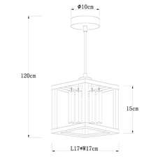 Závěsné svítidlo kov černý matný, skleněné krystaly kouřové barvy, DxŠxV:170x170x1200mm, bez žárovky 1x E27 40W 230V