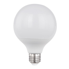 LED žárovka, plast opál, Ø9,5cm, V:13,1cm, 1xE27 LED 13W 230V, 1260lm, 3000K.