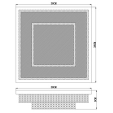 Stropní svítidlo, kov chrom, akryl, plast, křišťálový efekt, DxŠxV: 38x38x9cm, včetně 1xLED 24W 230V, 1870lm, 4000K.