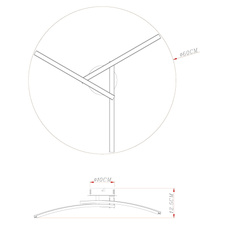 Stropní svítidlo, nikl, plast, akrylové křišťály, pohyblivé, krokový spínač, fixace barev, Ø60cm, V:13cm, včetně 1xLED 18W 230V, 1500lm, změna barvy světla nástěnným vypínačem 3000-4000-6000