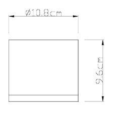 Venkovní svítidlo, hliník bílý, sklo průhledné, IP44, Ø11cm, V:10cm, bez žárovky 1xGX53, max. 7W 230V