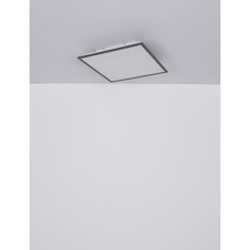 Stropní svítidlo, hliník bílý, grafit, akryl opál, DxŠxV: 45x45x8cm, včetně 1xLED 24W 230V, 1500lm, 3000K