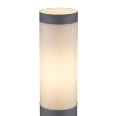 Venkovní svítidlo, nerez, antracit, plast opál, IP44, Ø8cm, V:39cm, H:17cm, bez žárovky 1xE27, max. 60W 230V