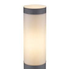 Venkovní svítidlo, nerez, antracit, plast opál, IP44, Ø13cm, V:45cm, bez žárovky 1xE27, max. 60W 230V