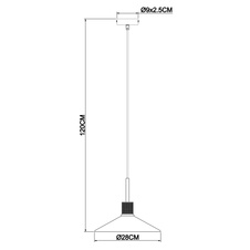 Závěsné svítidlo, mosaz matná, čiré sklo, černý kabel z PVC, Ø28cm, V:120cm, bez žárovky 1xE27, max. 60W 230V