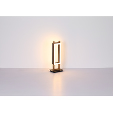 Stropní svítidlo, kov černý, MDF tmavě hnědý, plast bílý, otočné, DxŠxV: 69x37x11cm, včetně LED 20W 230V, 2100lm zdroj, 850lm výstup, 3000K
