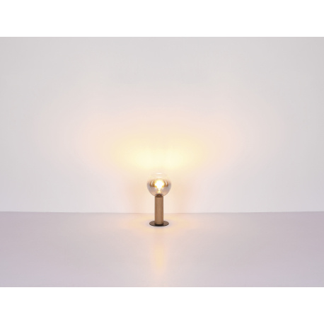 Závěsné svítidlo kov černý matný, MDF, imitace tmavého dřeva, kouřové sklo, textilní kabel černý, možnost nastavení výšky, Ø:250mm, V:1200mm, bez žárovky 1xE27 40W 230V