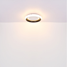 Závěsné svítidlo, kov černý, akryl černý, bílý, stmívatelné, fixace barvy, pamě. funkce, noční světlo, dál.ovládání, včetně baterií 2xAAA, Ø50cm, V:120cm, včetně LED 40W 230V, 4950lm zdroj, 2560lm výstup, změna barvy světla 3000-6500K