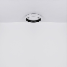 Závěsné svítidlo, kov černý, akryl černý, bílý, stmívatelné, fixace barvy, pamě. funkce, noční světlo, dál.ovládání, včetně baterií 2xAAA, Ø50cm, V:120cm, včetně LED 40W 230V, 4950lm zdroj, 2560lm výstup, změna barvy světla 3000-6500K