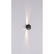 Venkovní svítidlo, hliník antracit, svítí směrem nahorů a dolů, nastavitelné lamely, IP44, ŠxV: 10x10cm, H:10cm, včetně 1xLED 7W 230V, zdroj 560lm, výstup 308lm, 3000K