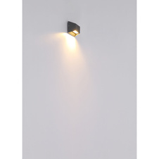 Venkovní svítidlo, hliník antracit, sklo průhledné, svítí směrem dolů, IP54, ŠxV: 15x10cm, H:6cm, včetně 1xLED 7W 230V, zdroj 630lm, výstup 400lm, 3000K